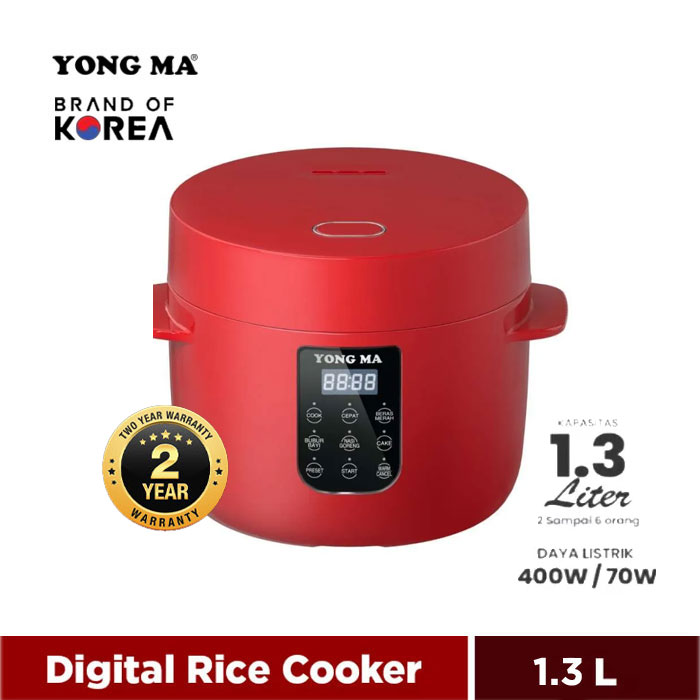 Yong Ma Mini Digital Rice Cooker 3in1 1.3 L - SMC 8055 | SMC8055 - Merah